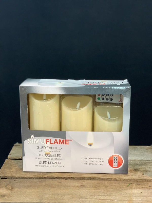 Simuflame LED Candles   Aged Ivory