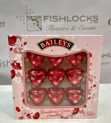 Chocolate Red Foil Baileys Hearts