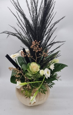 Fishlocks White Pumpkin Arrangement