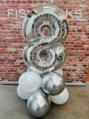 Number balloons (26 inch) with latex balloon base (per balloon)