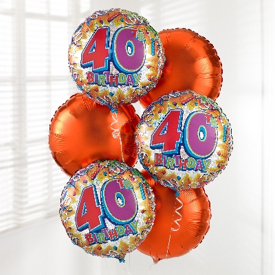 40th Birthday Balloon Bouquet.