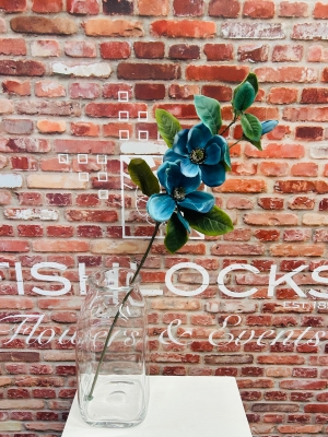 Large Magnolia Spray Blue