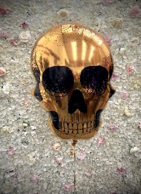 Balloon Gold Skull