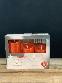 Simuflame LED Candles   Red
