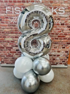 Number balloons (26 inch) with latex balloon base (per balloon)