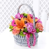 Grandparents Day Vibrant Basket Arrangement